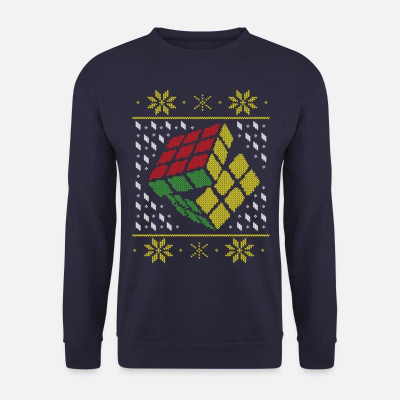 Rubik's Cube Ugly Christmas - Unisex Sweatshirt - navy