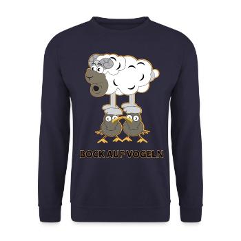 Bock auf Vögeln - Unisex Pullover - Navy - Vorne - Alina (178cm) & Michal (187cm)