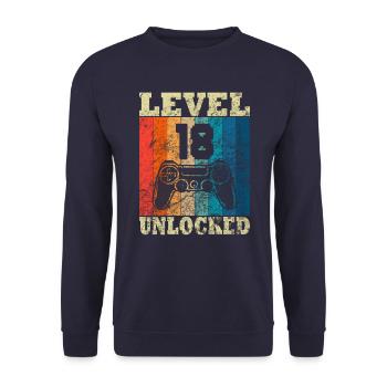Happy Birthday - 18. Geburtstag für Gamer - Unisex Pullover - Navy - Vorne - Alina (178cm) & Michal (187cm)