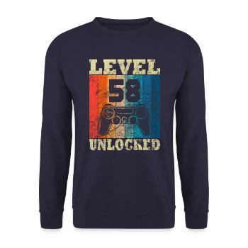 Happy Birthday - 58. Geburtstag für Gamer - Unisex Pullover - Navy - Vorne - Alina (178cm) & Michal (187cm)