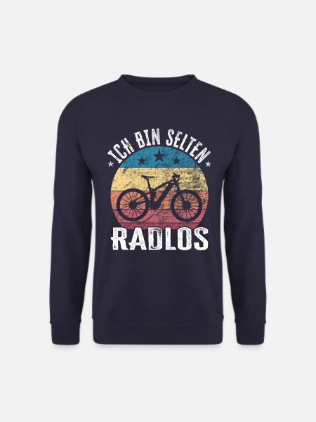 Ich bin selten Radlos - lustiger Spruch - Unisex Pullover - Navy