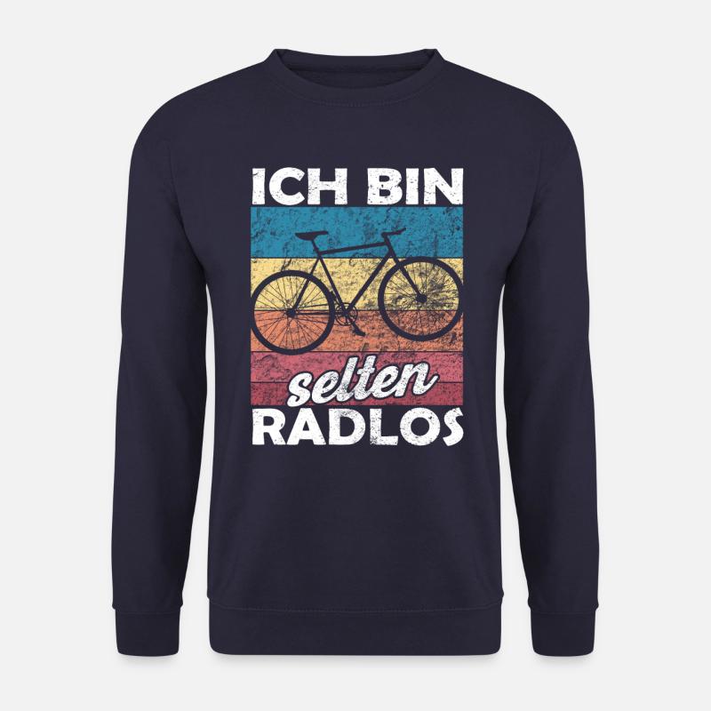 Ich bin selten Radlos - lustiger Spruch - Unisex Pullover - Navy