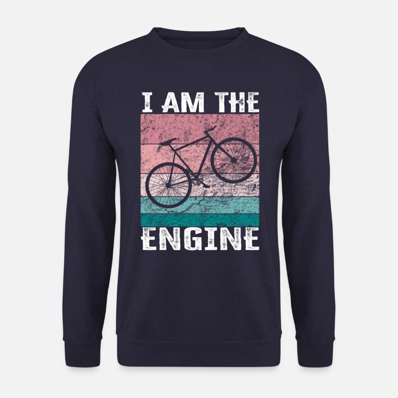 Ich bin der Motor - lustiger Fahrrad Spruch - Unisex Pullover - Navy