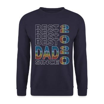 Meilleur papa au monde depuis l’anniversaire de la fête des pères 2020 - Sweat-shirt Unisexe - marine - Devant - Alina (178cm) & Michal (187cm)