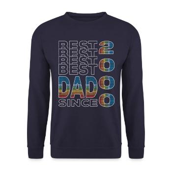 Bester Papa der Welt seit 2000 Vatertag - Unisex Pullover - Navy - Vorne - Alina (178cm) & Michal (187cm)