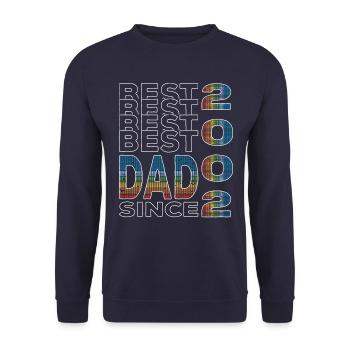 Bester Papa der Welt seit 2002 Vatertag - Unisex Pullover - Navy - Vorne - Alina (178cm) & Michal (187cm)