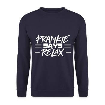 FRANKIE SAYS RELAX - Unisex Sweatshirt - navy - Front - Alina (178cm) & Michal (187cm)