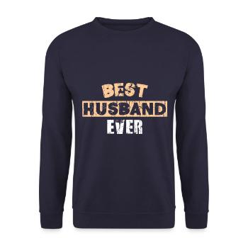 BEST HUSBAND EVER - Unisex Pullover - Navy - Vorne - Alina (178cm) & Michal (187cm)