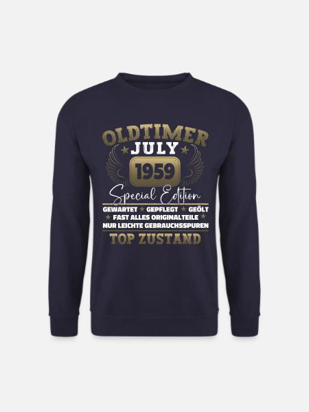 Oldtimer Juli 1959 63. Geburtstag Geschenk Herren - Unisex Pullover - Navy