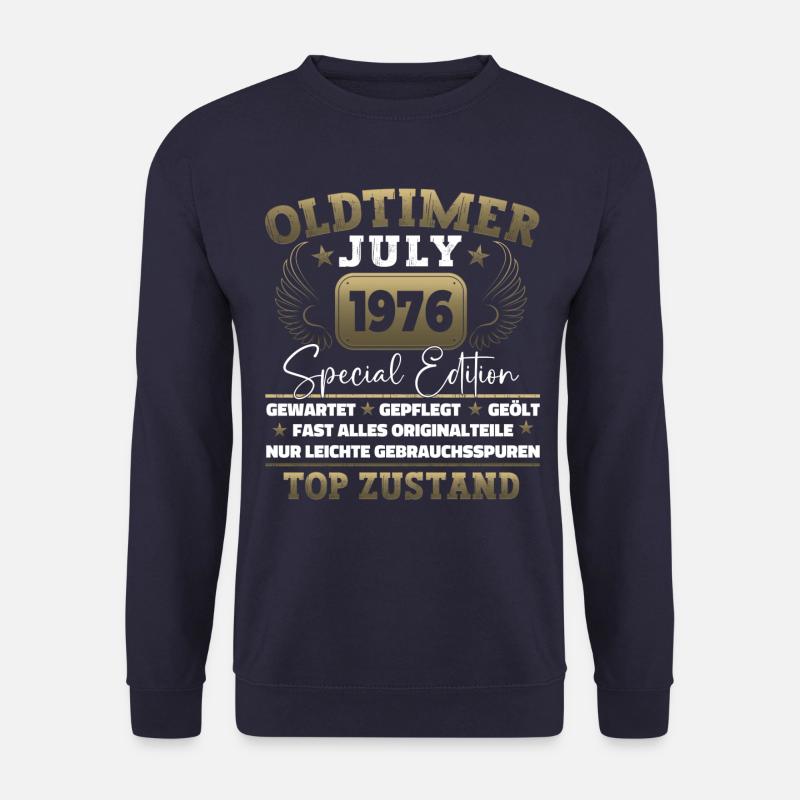 Oldtimer Juli 1976 46. Geburtstag Geschenk Herren - Unisex Pullover - Navy