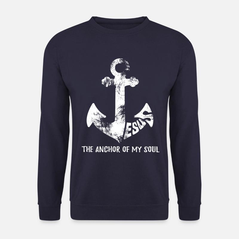 Jesus der Anker meiner Seele - Religion - Glaube - Unisex Pullover - Navy