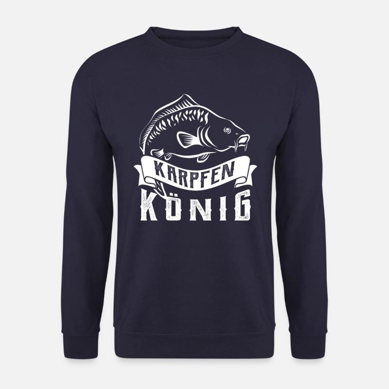 Karpfenkönig - Angler - angeln - Karpfen - Unisex Pullover - Navy