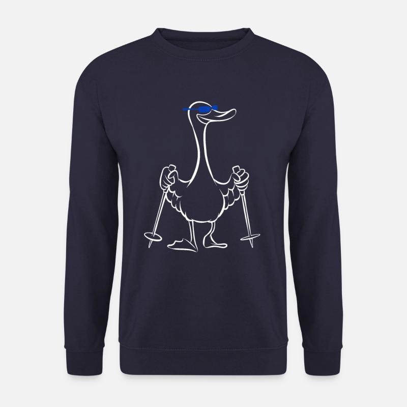 Stockente - Ente mit Stöcken - Walking - Unisex Pullover - Navy