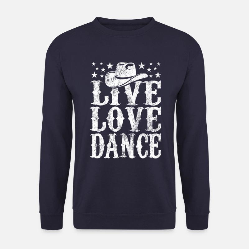Live Love Dance - Linedance Fan - Geschenk - Unisex Pullover - Navy
