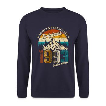 Original 1993 Limited Edition - Geschenk - Unisex Pullover - Navy - Vorne - Alina (178cm) & Michal (187cm)
