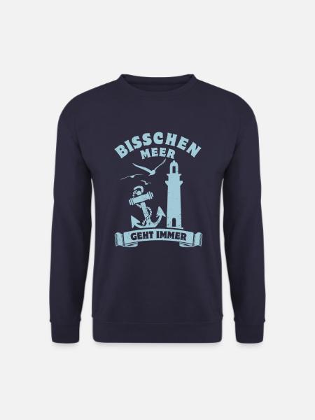 Bisschen Meer geht immer - Küsten Fan - Spruch - Unisex Pullover - Navy