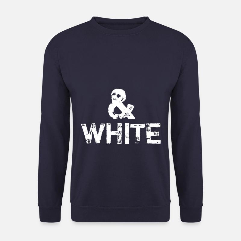 Black and White - Kontrast - Unisex Pullover - Navy