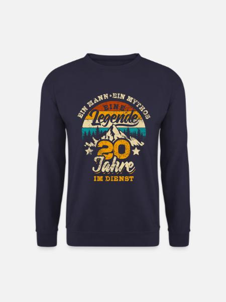 Mann, Mythos, Legende - 20 Jahre im Dienst - Unisex Pullover - Navy