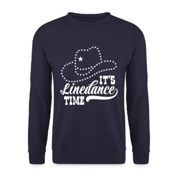 Line Dance Linedancing Country Fan - Gift - Unisex Sweatshirt - navy - Front - Alina (178cm) & Michal (187cm)