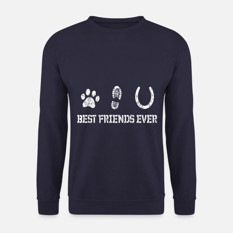 Horse Dog Mit Pferd und Hund beste Freunde - Unisex Pullover - Navy