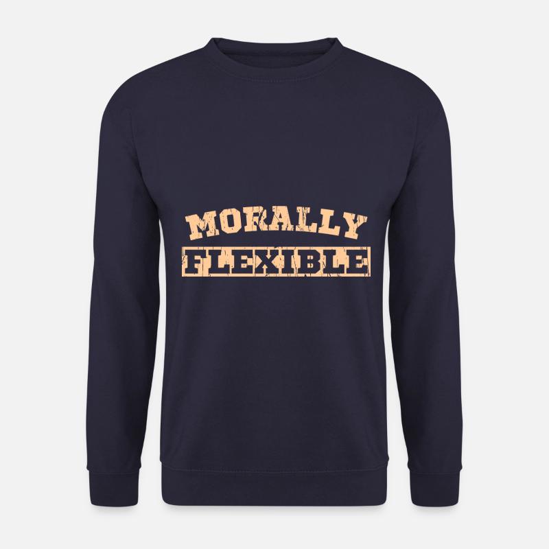 MORALLY FLEXIBLE - Unisex Sweatshirt - navy