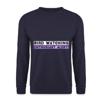 Bird watching enthusiast alert! - Unisex Pullover - Navy - Vorne - Alina (178cm) & Michal (187cm)