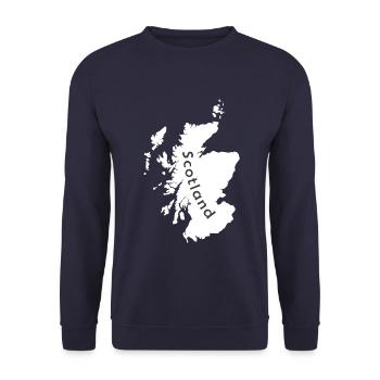 Scotland map - Unisex Sweatshirt - navy - Front - Alina (178cm) & Michal (187cm)
