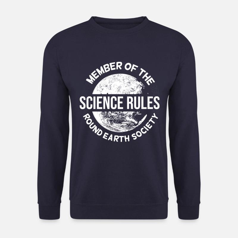 Round Earth Society Flache Erde Satire Shirt - Unisex Pullover - Navy