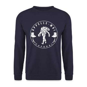 Appelle-moi Caporal - Sweat-shirt Unisexe - marine - Devant - Alina (178cm) & Michal (187cm)