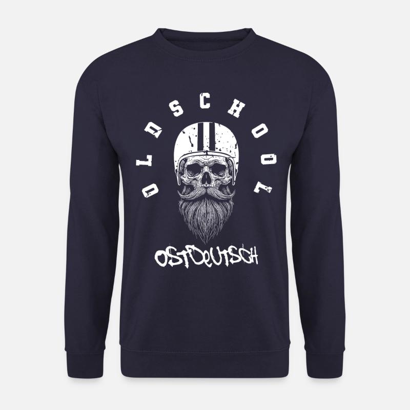 Oldschool Ostdeutsch DDR Moped Helm - Unisex Pullover - Navy