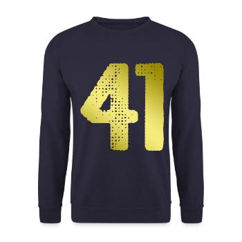41 Maillot numéro - Sweat-shirt Unisexe - marine - Devant - Alina (178cm) & Michal (187cm)