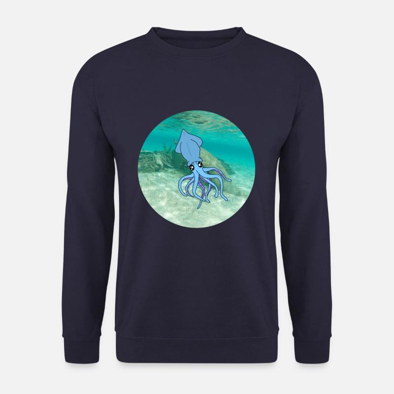 calamari unter wasser - Unisex Pullover - Navy