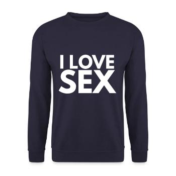 J'aime le sexe - Sweat-shirt Unisexe - marine - Devant - Alina (178cm) & Michal (187cm)