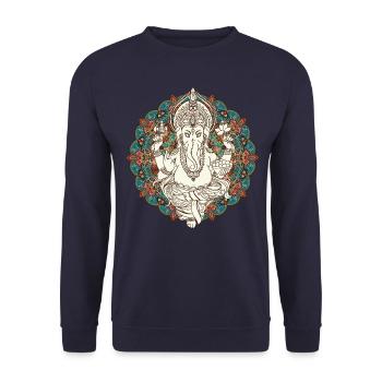 Ganesha - Sweat-shirt Unisexe - marine - Devant - Alina (178cm) & Michal (187cm)