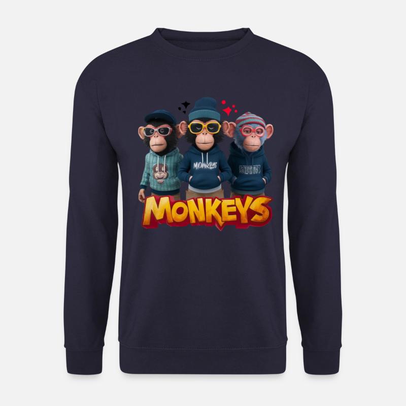 Monkeys 2 - Sweat-shirt Unisexe - marine