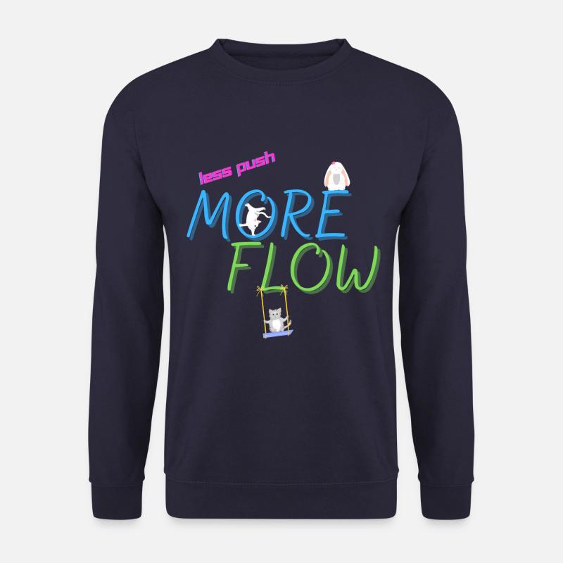 Less Push More Flow - Unisex Pullover - Navy