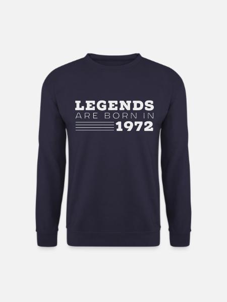 Legende 1972 Jahrgang geboren Geburtstag Geschenk - Unisex Pullover - Navy