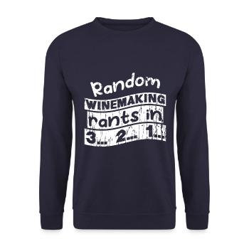 Random Winemaking rants in 3... 2... 1... - Unisex Pullover - Navy - Vorne - Alina (178cm) & Michal (187cm)