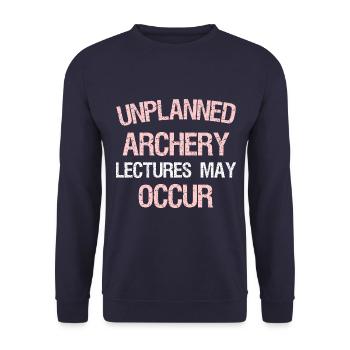 DES CONFÉRENCES DE TIR À L’ARC NON PLANIFIÉES PEUVENT AVOIR LIEU - Sweat-shirt Unisexe - marine - Devant - Alina (178cm) & Michal (187cm)
