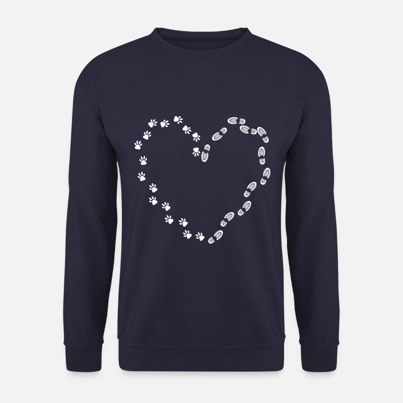 Hund und love Herzform - Unisex Pullover - Navy
