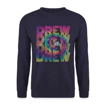 Drew tye Dye Hippie Drew - Unisex Pullover - Navy - Vorne - Alina (178cm) & Michal (187cm)