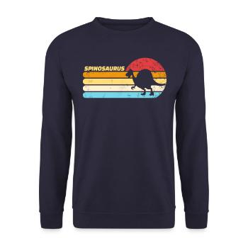 Spinosaurus retro dinosaurliebhaber kinder spinosa - Unisex Pullover - Navy - Vorne - Alina (178cm) & Michal (187cm)
