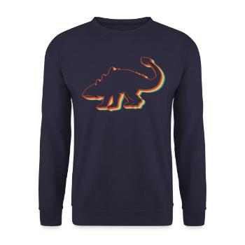 Ankylosaurus Retro Dinosaurier Vintage Ankylosauru - Unisex Pullover - Navy - Vorne - Alina (178cm) & Michal (187cm)