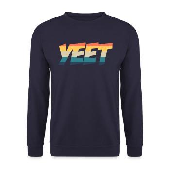 Yeet meme yeeted Slang Boys M dchen Teen Teen Re - Unisex Sweatshirt - navy - Front - Alina (178cm) & Michal (187cm)