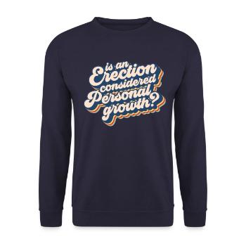 Ist eine Erektion als pers�nliches Wachstum BonerM - Unisex Pullover - Navy - Vorne - Alina (178cm) & Michal (187cm)