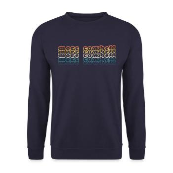 Mehr Kuhglocke lustiger Retro mehr Kuhbell - Unisex Pullover - Navy - Vorne - Alina (178cm) & Michal (187cm)
