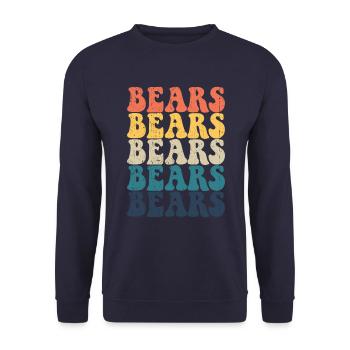 Bears High School Bears Sports Team Retro Bears - Unisex Pullover - Navy - Vorne - Alina (178cm) & Michal (187cm)