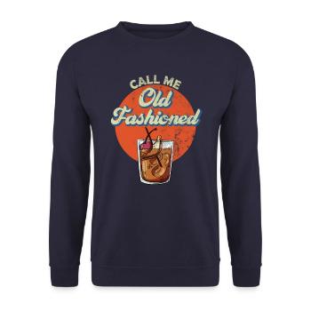 Nennen Sie mich altmodische Whisky -M�nner altmodi - Unisex Pullover - Navy - Vorne - Alina (178cm) & Michal (187cm)