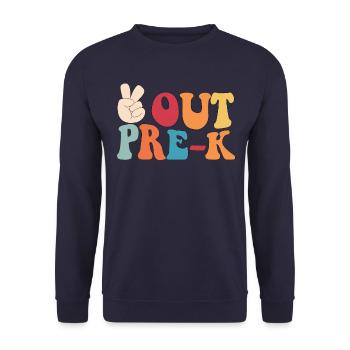 Frieden aus dem Abschluss vor dem K-Abschluss Frie - Unisex Pullover - Navy - Vorne - Alina (178cm) & Michal (187cm)