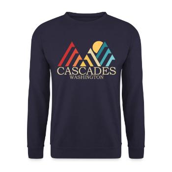 Cascades National Park Cascades Washington - Unisex Pullover - Navy - Vorne - Alina (178cm) & Michal (187cm)